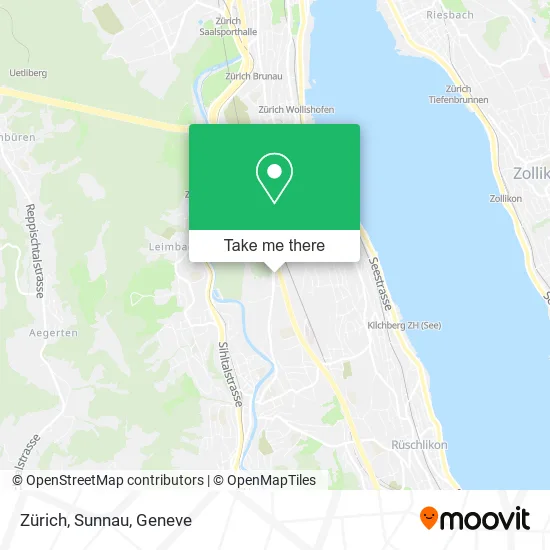 Zürich, Sunnau map