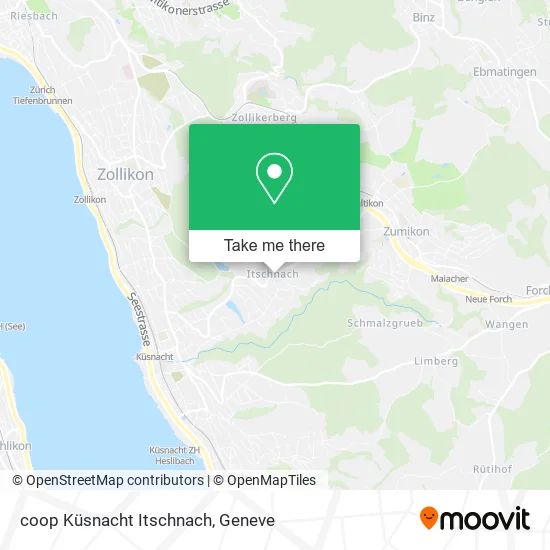 coop Küsnacht Itschnach map