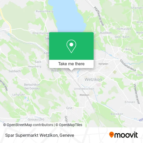 Spar Supermarkt Wetzikon map