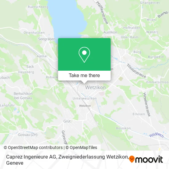 Caprez Ingenieure AG, Zweigniederlassung Wetzikon map