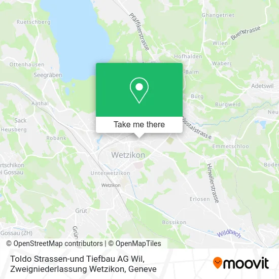 Toldo Strassen-und Tiefbau AG Wil, Zweigniederlassung Wetzikon map