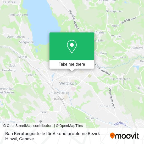 Bah Beratungsstelle für Alkoholprobleme Bezirk Hinwil map