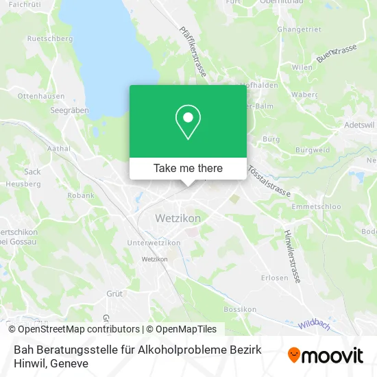 Bah Beratungsstelle für Alkoholprobleme Bezirk Hinwil map
