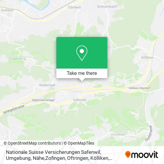 Nationale Suisse Versicherungen Safenwil, Umgebung, Nähe,Zofingen, Oftringen, Kölliken, Region Zofi map
