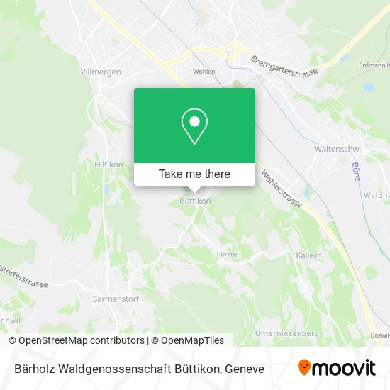 Bärholz-Waldgenossenschaft Büttikon map