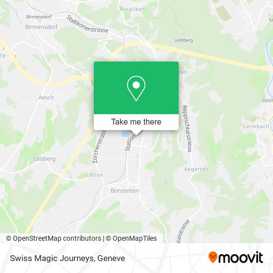 Swiss Magic Journeys map