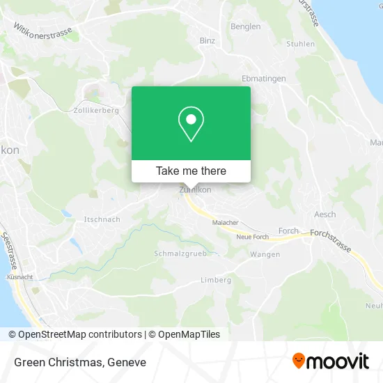 Green Christmas map