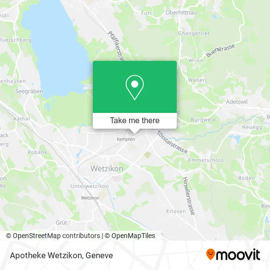 Apotheke Wetzikon map