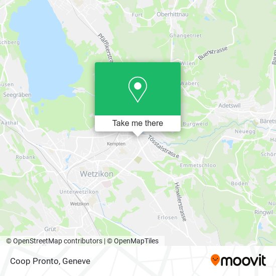 Coop Pronto map