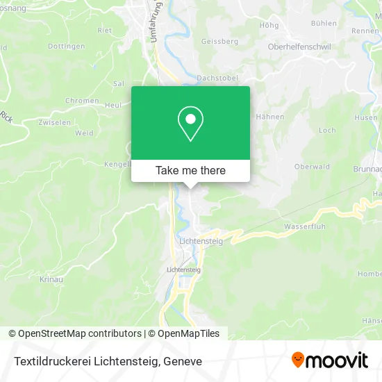Textildruckerei Lichtensteig map