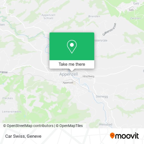 Car Swiss map