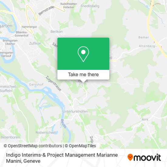 Indigo Interims-& Project Management Marianne Manini map