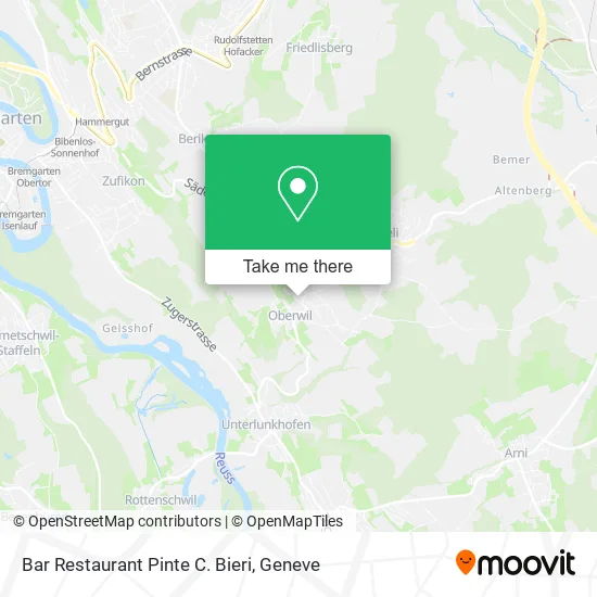 Bar Restaurant Pinte C. Bieri map