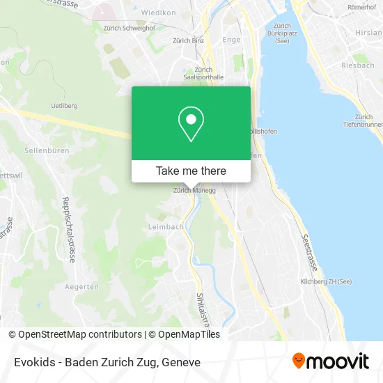 Evokids - Baden Zurich Zug map