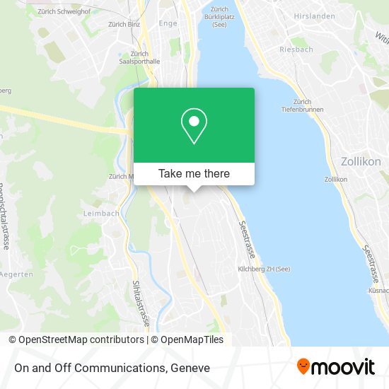 On and Off Communications map