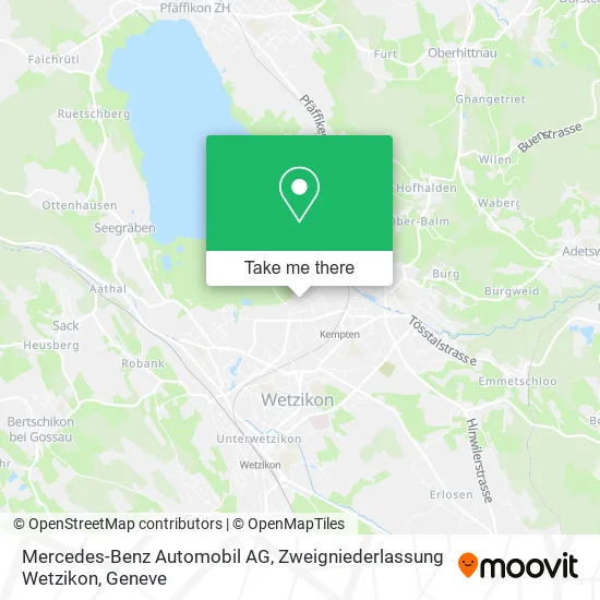 Mercedes-Benz Automobil AG, Zweigniederlassung Wetzikon map