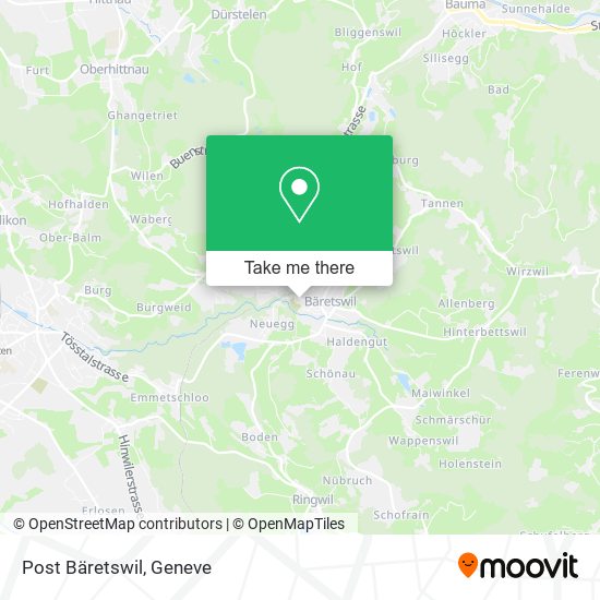 Post Bäretswil map