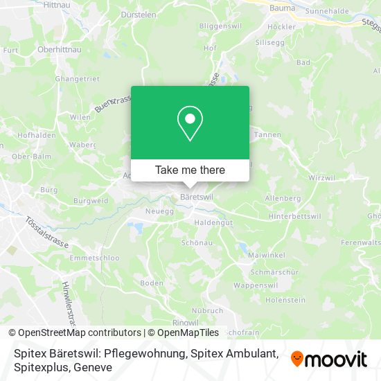 Spitex Bäretswil: Pflegewohnung, Spitex Ambulant, Spitexplus map