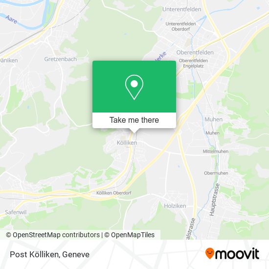 Post Kölliken map
