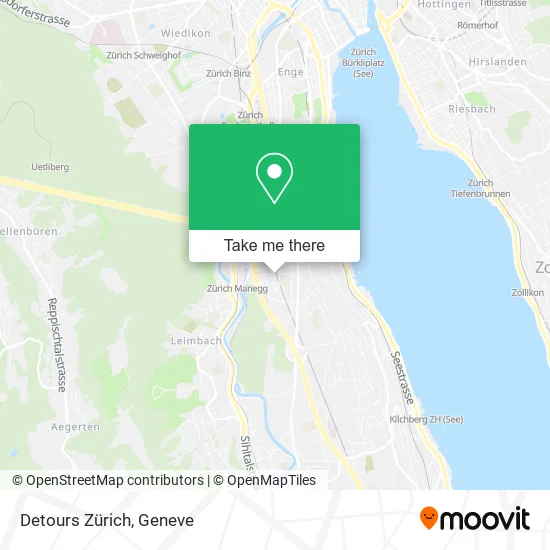 Detours Zürich map
