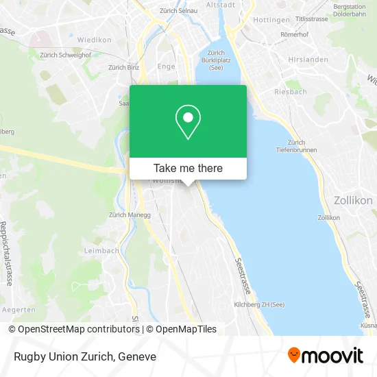 Rugby Union Zurich map