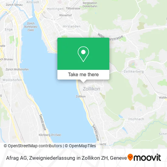 Afrag AG, Zweigniederlassung in Zollikon ZH map