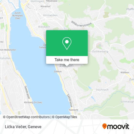 Lička Večer map