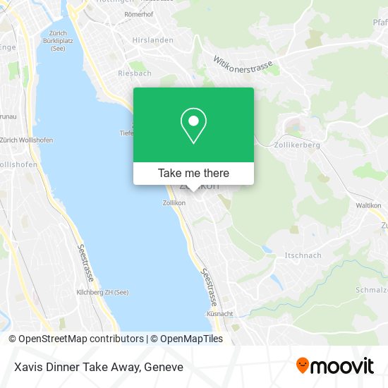 Xavis Dinner Take Away map