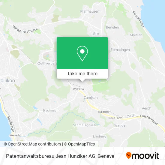 Patentanwaltsbureau Jean Hunziker AG map