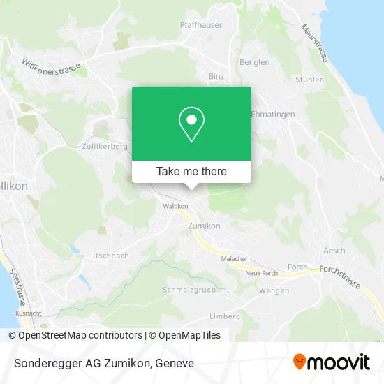 Sonderegger AG Zumikon map