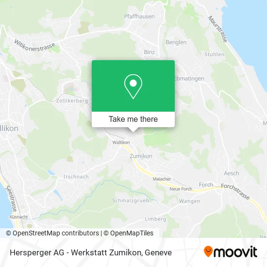 Hersperger AG - Werkstatt Zumikon map