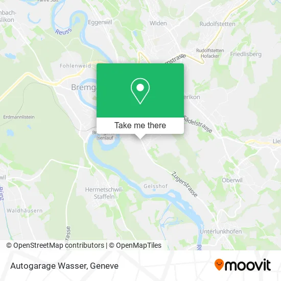 Autogarage Wasser map