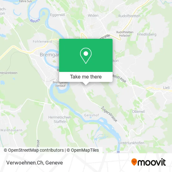 Verwoehnen.Ch map