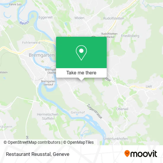 Restaurant Reusstal map