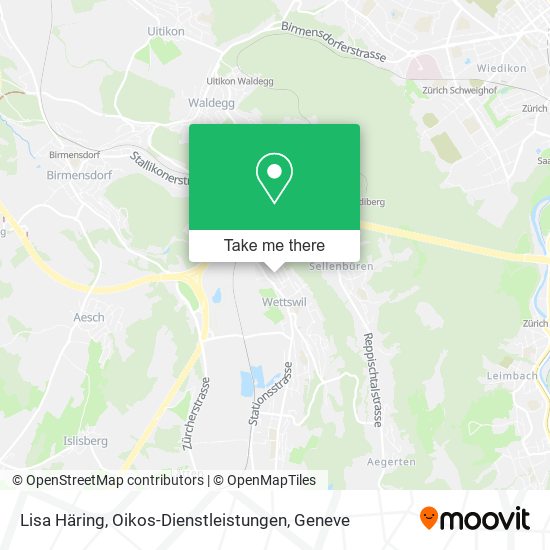 Lisa Häring, Oikos-Dienstleistungen map