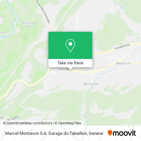 Marcel Montavon S.A. Garage du Tabeillon map