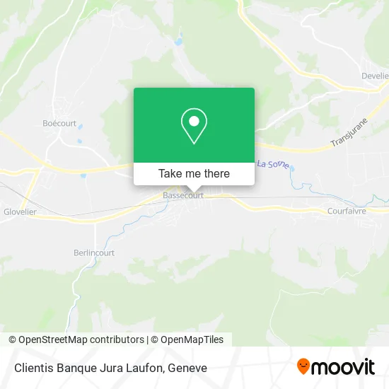 Clientis Banque Jura Laufon map