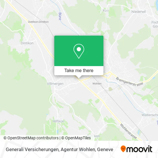 Generali Versicherungen, Agentur Wohlen map