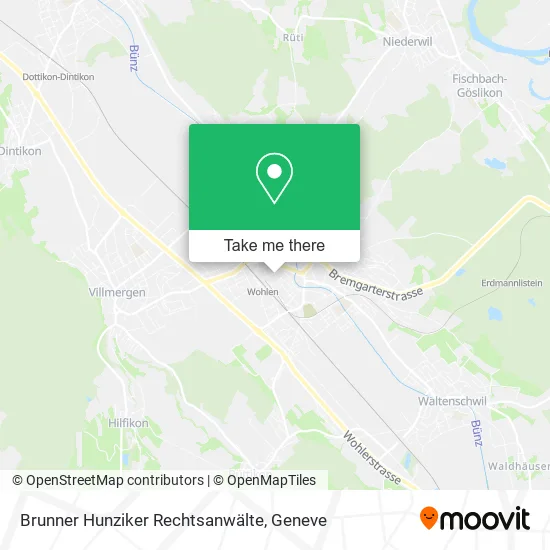 Brunner Hunziker Rechtsanwälte map