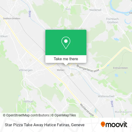 Star Pizza Take Away Hatice Fatiras map