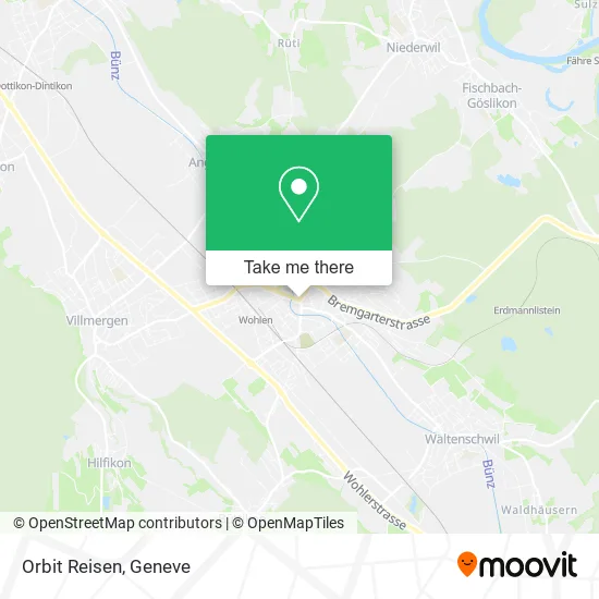 Orbit Reisen map
