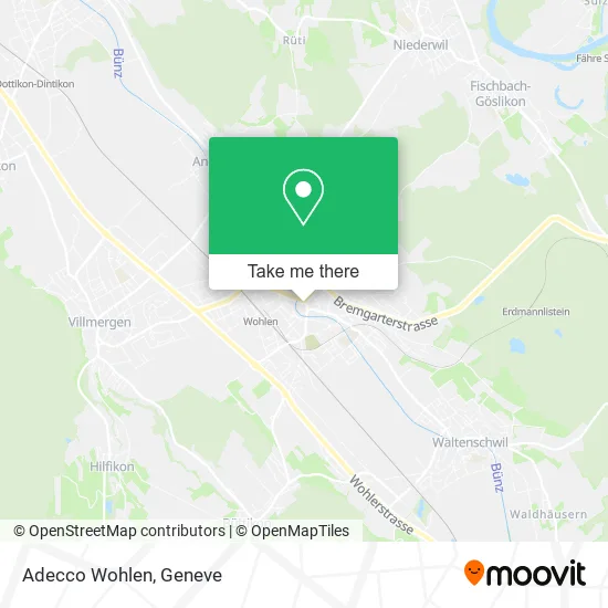 Adecco Wohlen map