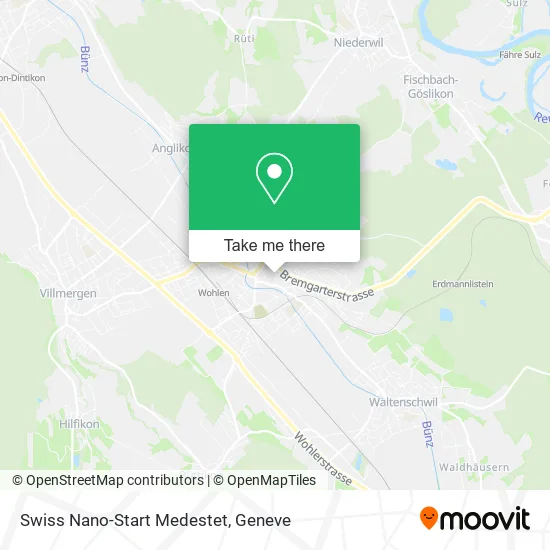 Swiss Nano-Start Medestet map