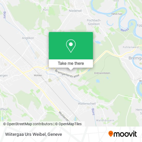 Wiitergaa Urs Weibel map