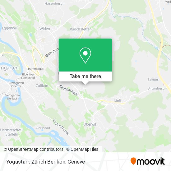 Yogastark Zürich Berikon map