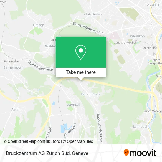 Druckzentrum AG Zürich Süd map
