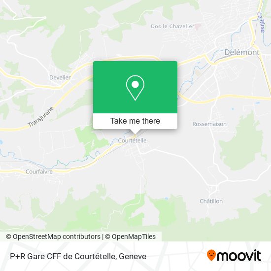P+R Gare CFF de Courtételle map