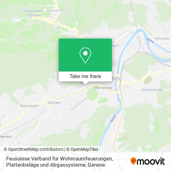 Feusuisse Verband für Wohnraumfeuerungen, Plattenbeläge und Abgassysteme map