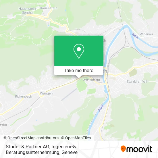 Studer & Partner AG, Ingenieur-& Beratungsunternehmung map