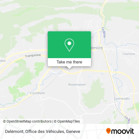 Delémont, Office des Véhicules map